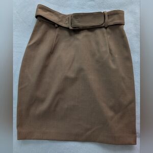 H&M Brown Pencil Skirt with Belt